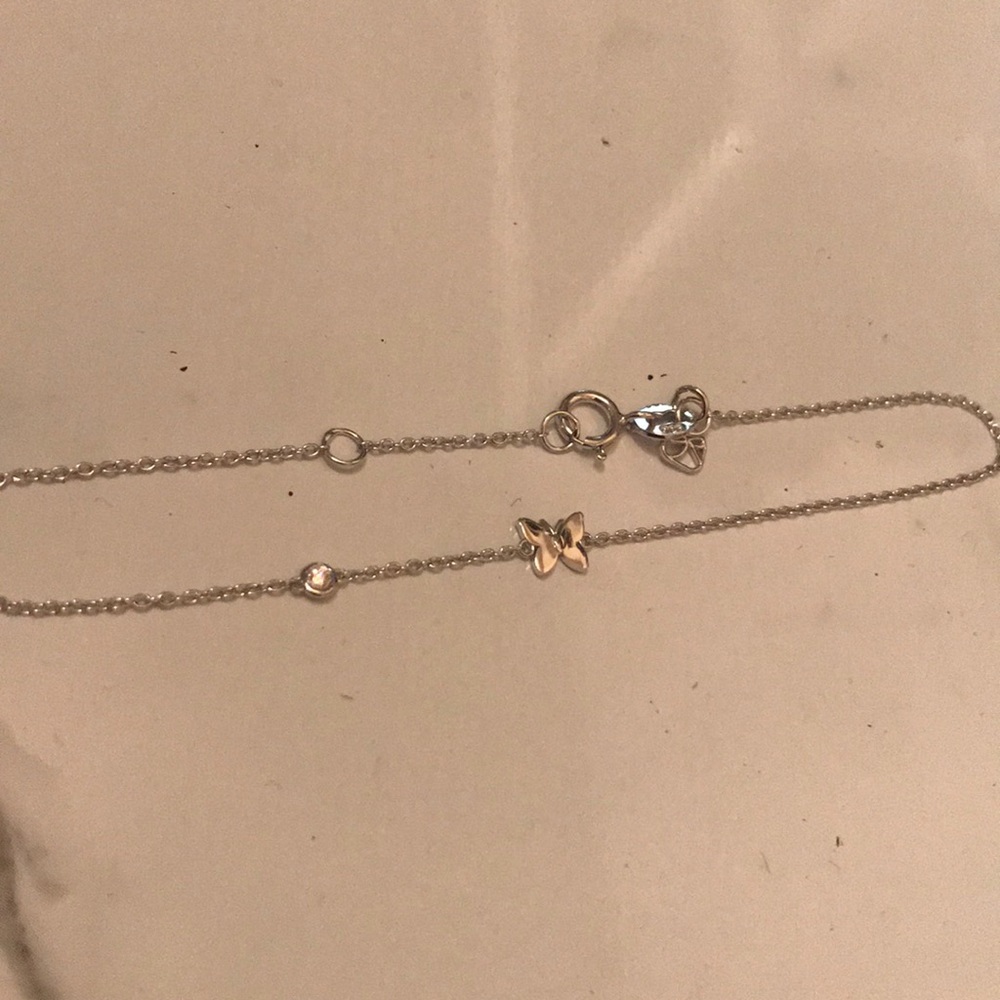 *Bezel Diamond* Shy by Sydney Evan Butterfly Brclt